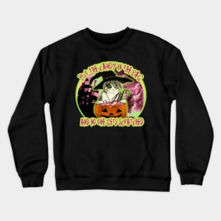 halloween cat Crewneck Sweatshirt